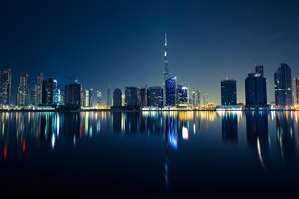 Dubai skyline at dusk