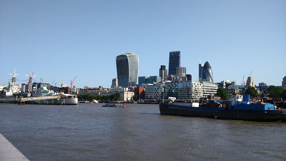 City of London skyline seen from Tower Bridge